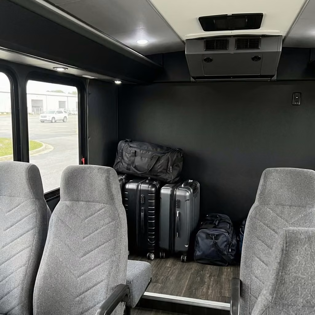 kingman 15 passenger minibus luggage area