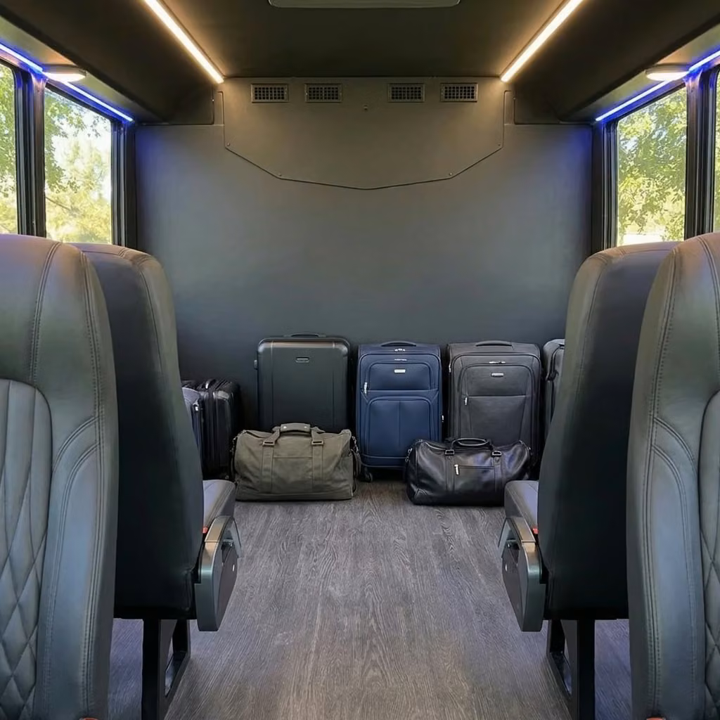 kingman 20 passenger minibus luggage area