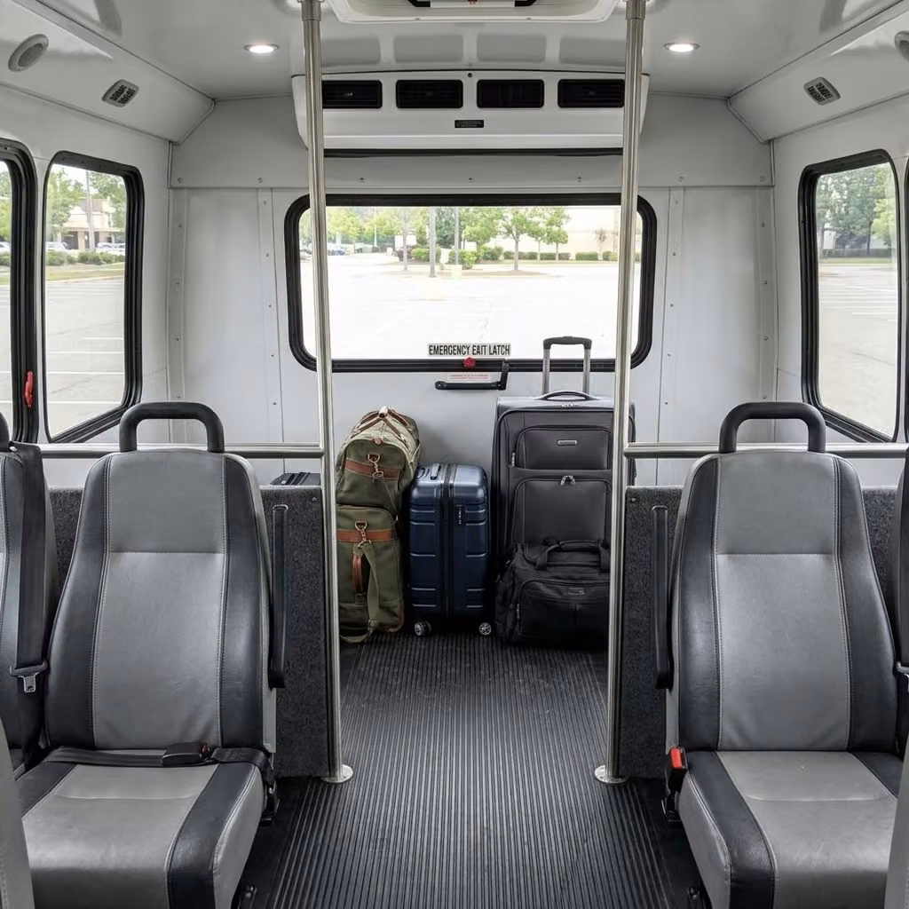 kingman 30 passenger minibus luggage area