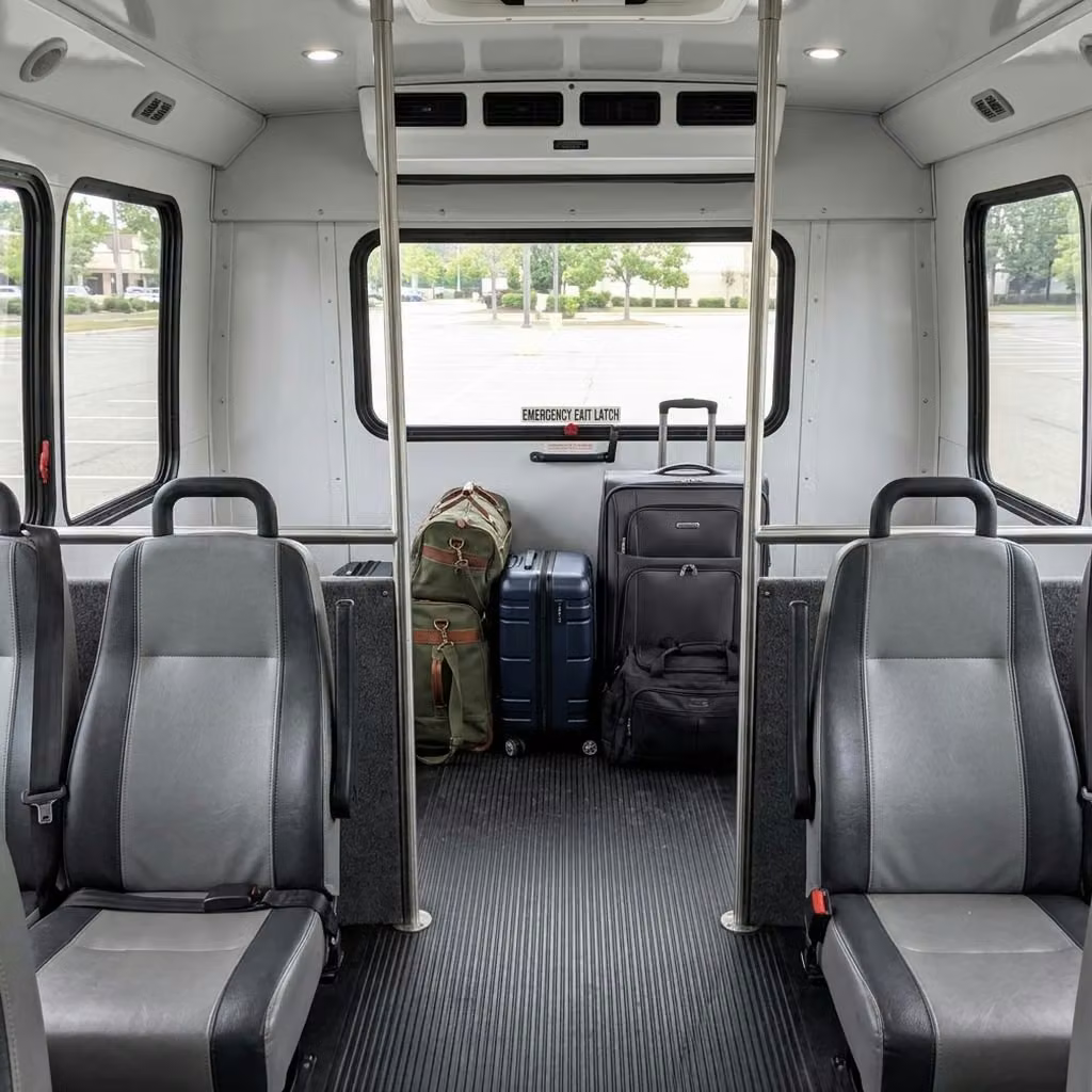 kingman 35 passenger minibus luggage area