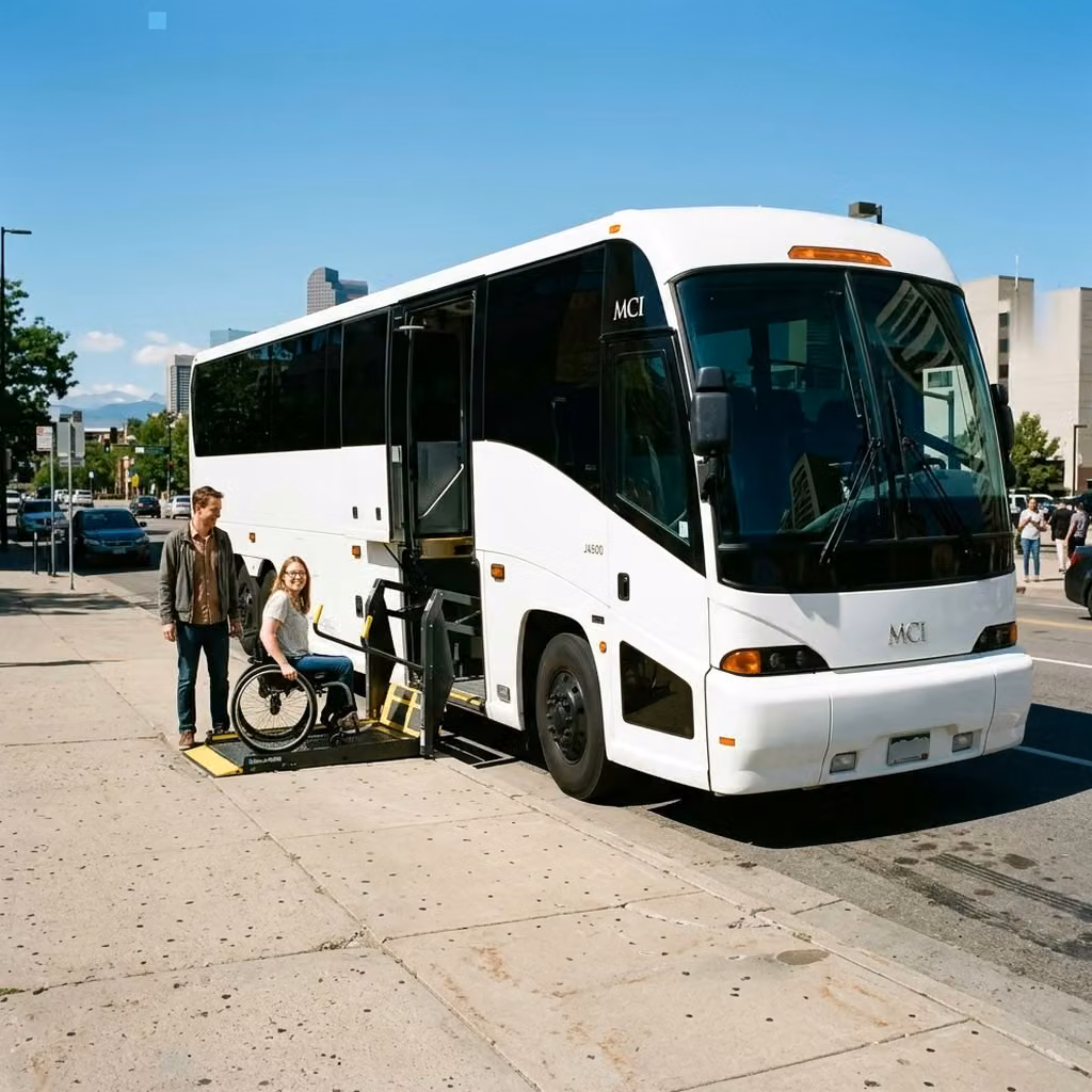 kingman 56 passenger charter bus wheelchair lift