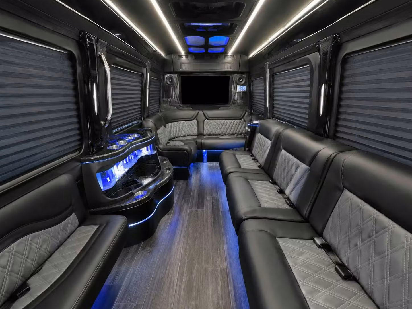 kingman concert buses loaded with bluetooth sound led lights and onboard bars