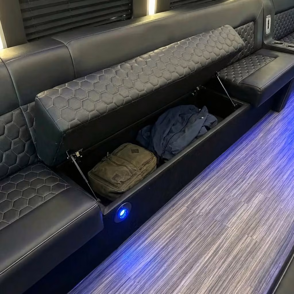 kingman party bus under seat storage