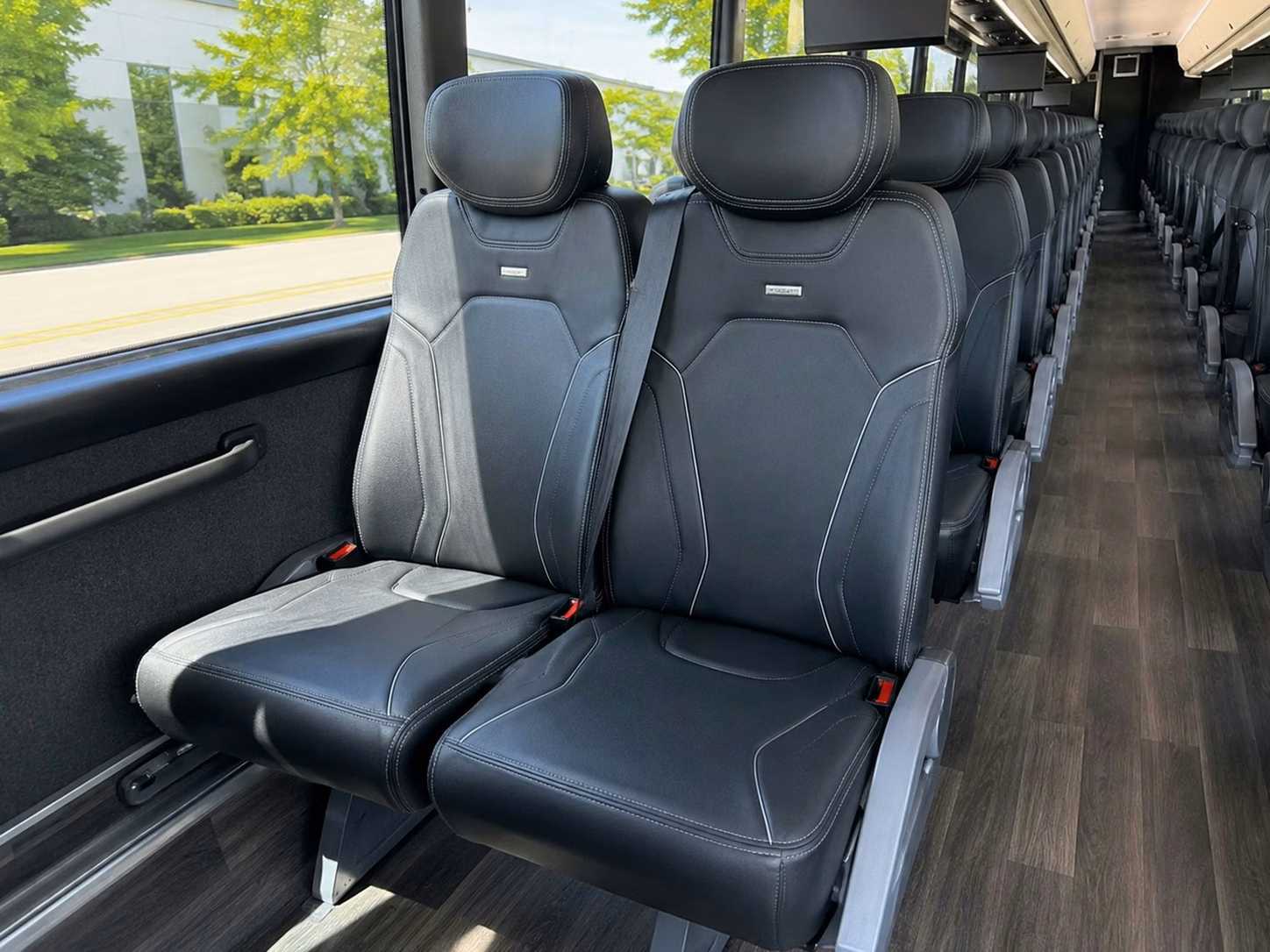 56 passenger charter bus inside